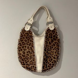 Fendi white leopard bag